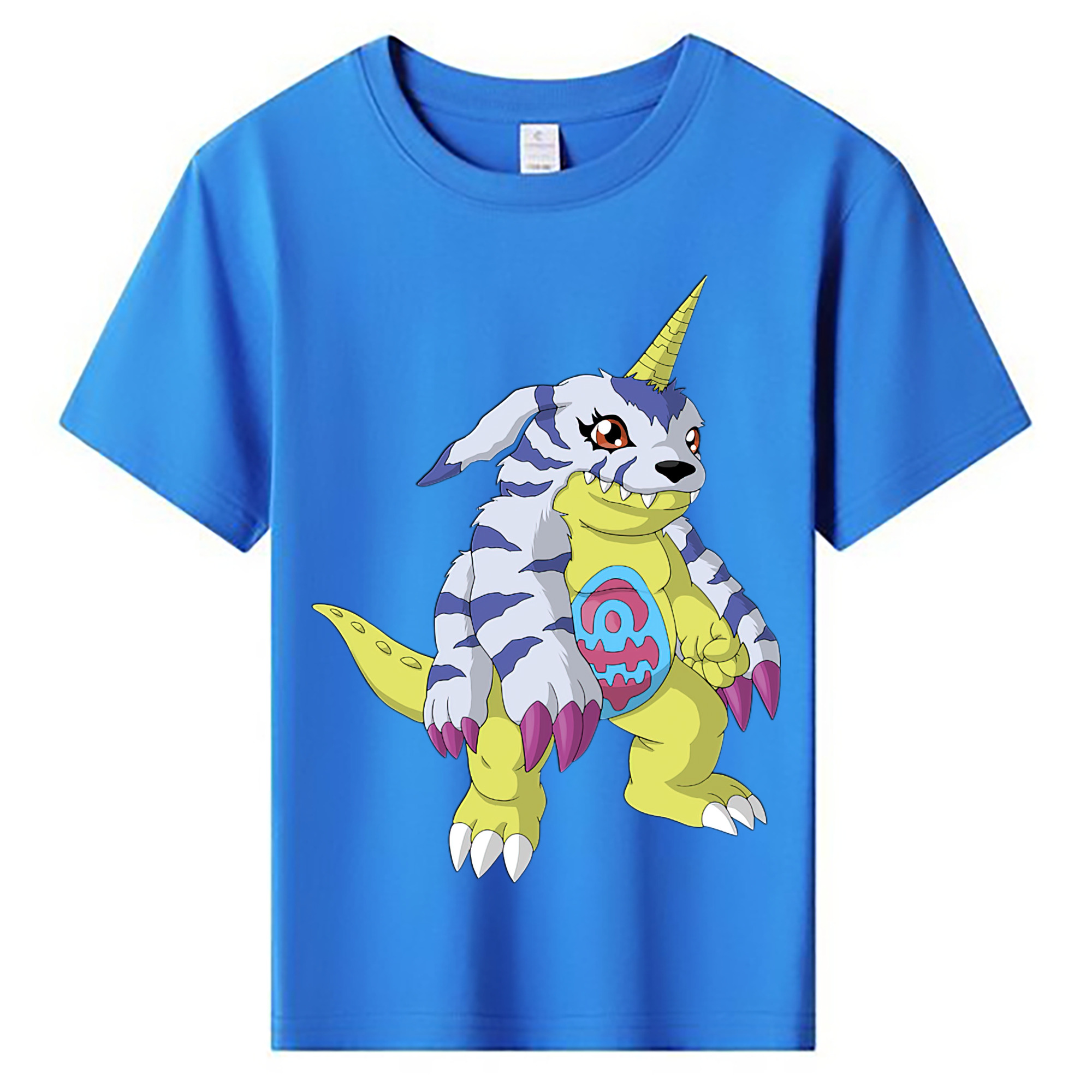 （画像用） Digimon デジタルモンスター/デジモン 綿100％キッズTシャツ（フロントプリント）